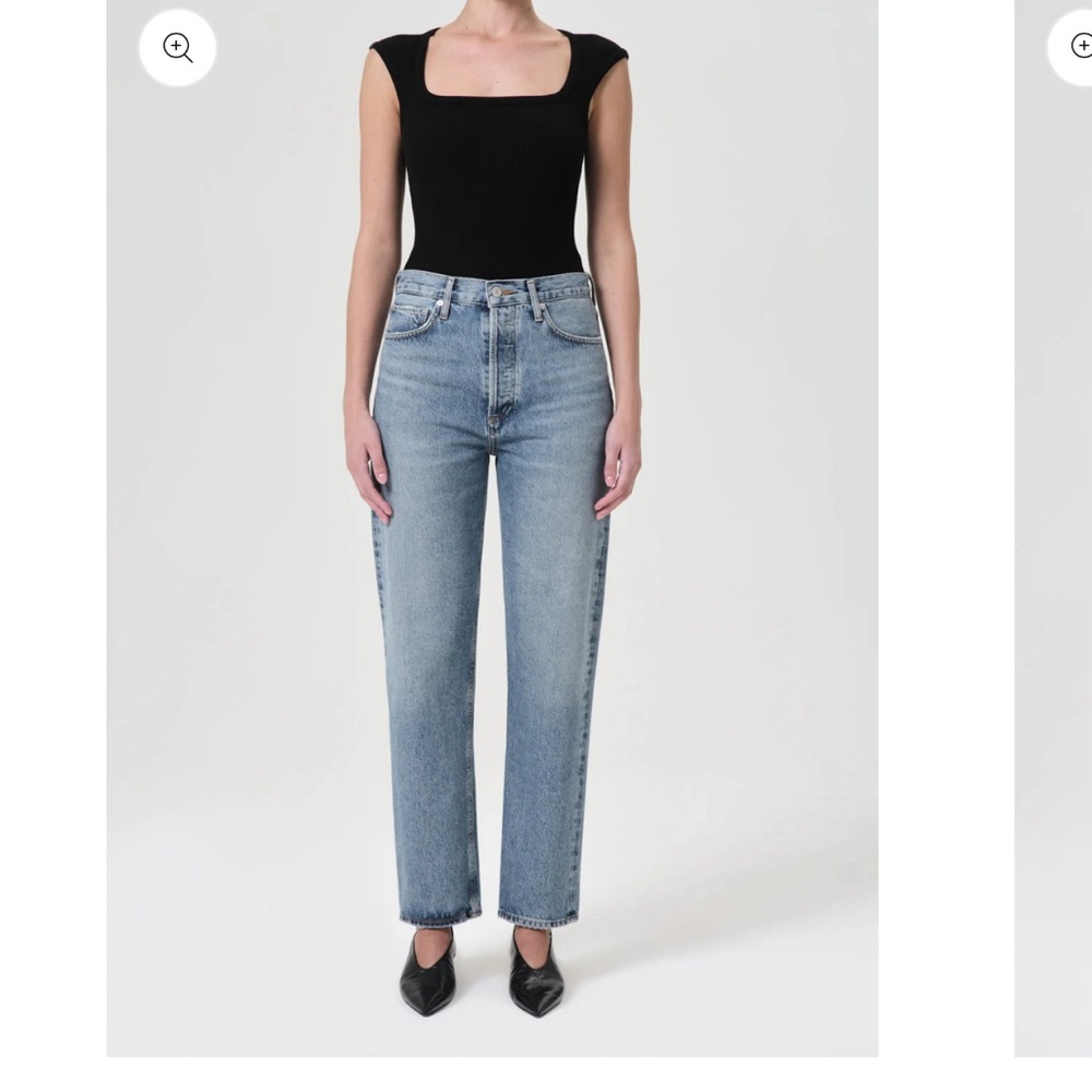 90s pinch waist high rise straight agolde jeans 24